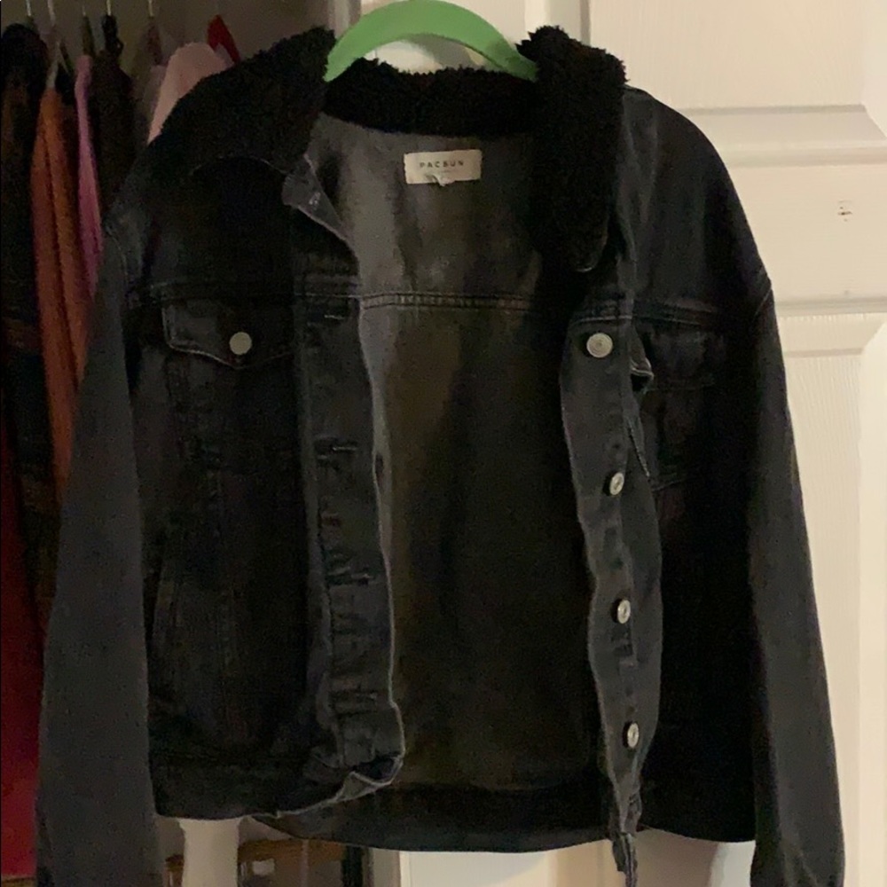 black jean jacket